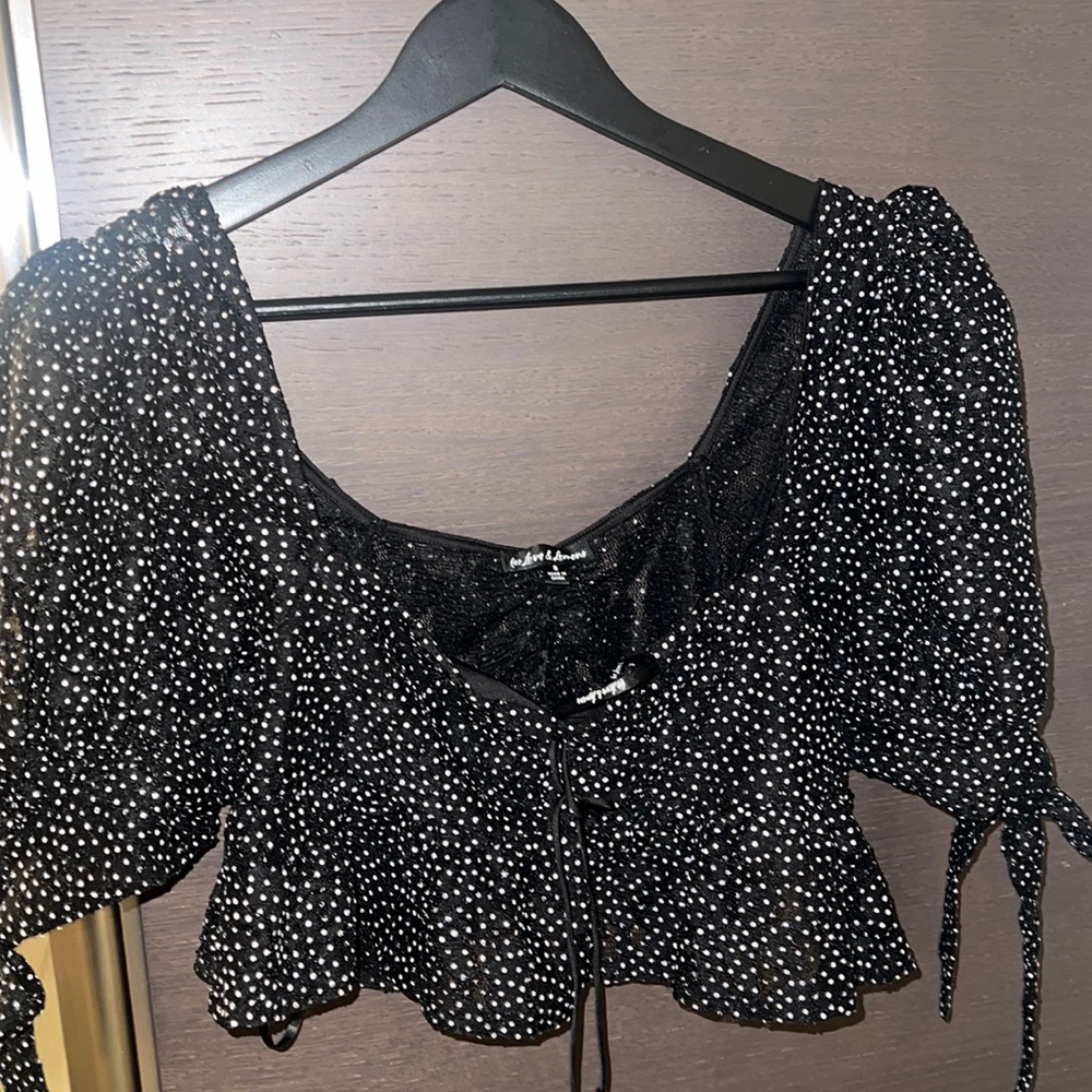 For love & lemons lace crop top size S